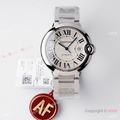 AF Factory Swiss Grade Cartier Ballon Bleu eta2892 Watch 42 Stainless Steel